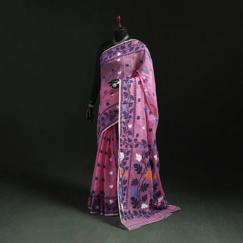 Silk Cotton Dhakai Jamdani Saree 14
