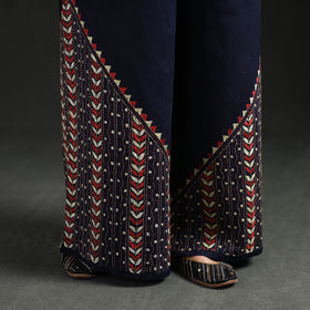 Bengal Kantha Hand Embroidered Cotton Palazzo 05