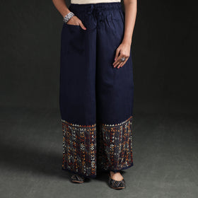 Bengal Kantha Hand Embroidered Cotton Palazzo 06