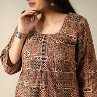 Ajrakh Block Printed Cotton Long Kurta
