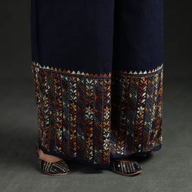 Bengal Kantha Hand Embroidered Cotton Palazzo 06