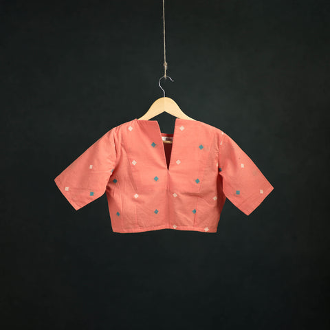 Jacquard Cotton Readymade Blouse 08