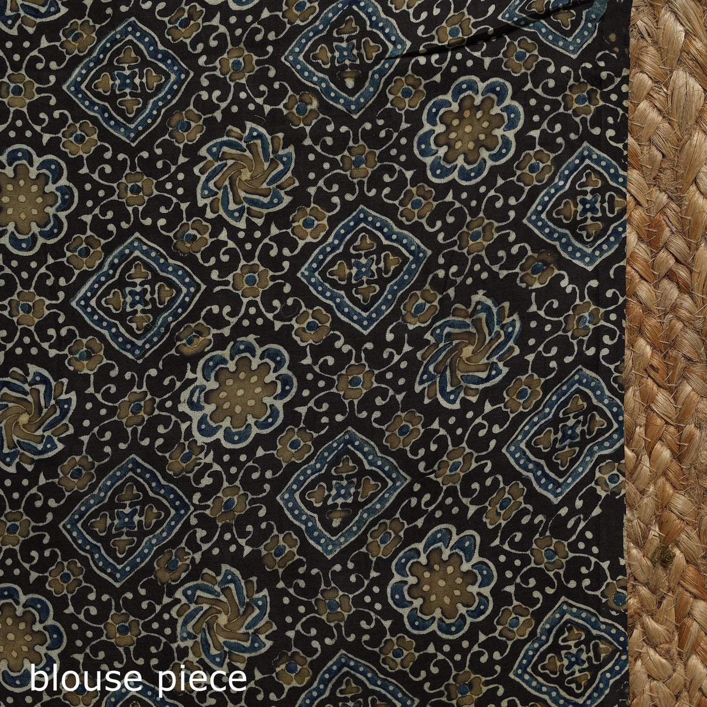 Red - Block Printed Ajrakh Modal Silk Bandhani Saree 06