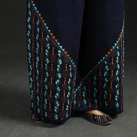 Bengal Kantha Hand Embroidered Cotton Palazzo 07