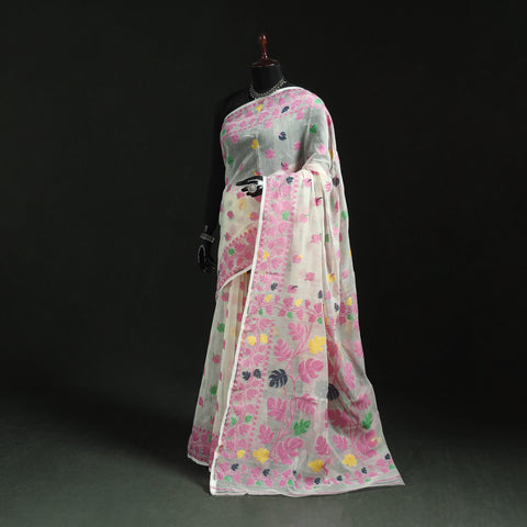 Silk Cotton Dhakai Jamdani Saree 17