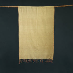 Yellow - Mangalagiri Handloom Cotton Stole with Tassels 12