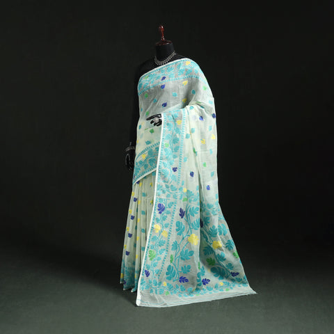 Silk Cotton Dhakai Jamdani Saree 18