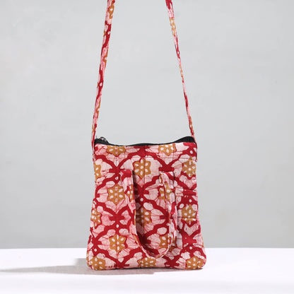 Hand Batik Printed Quilted Cotton Sling Bag 42