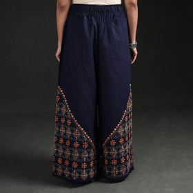 Bengal Kantha Hand Embroidered Cotton Palazzo 10