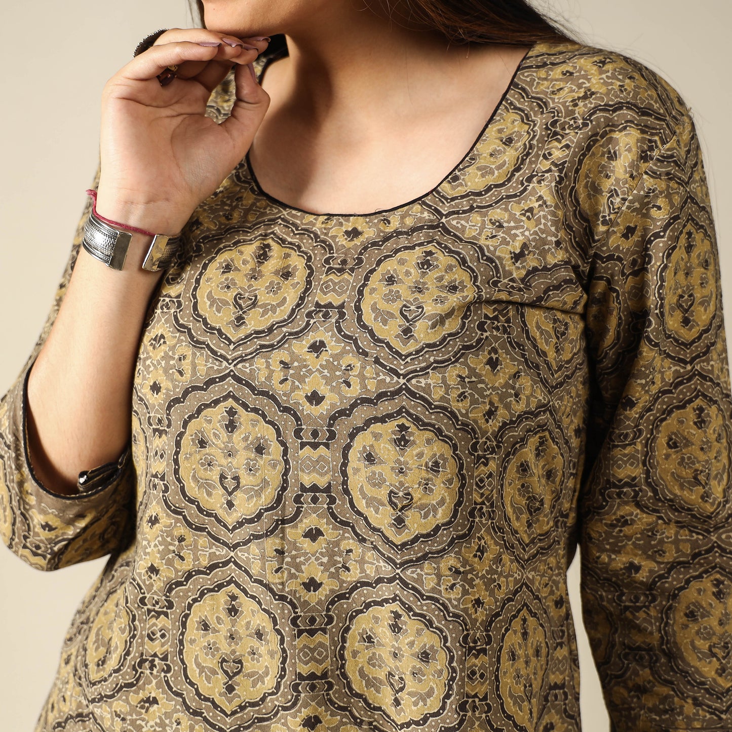 Ajrakh Block Printed Kurta