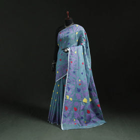 Silk Cotton Dhakai Jamdani Saree 19