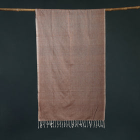 Brown - Mangalagiri Handloom Cotton Stole with Tassels 05