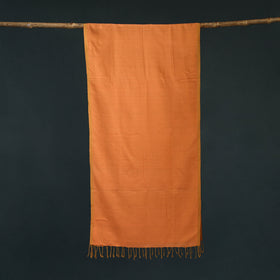 Orange - Mangalagiri Handloom Cotton Stole with Tassels 04