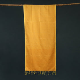 Yellow - Mangalagiri Handloom Cotton Stole with Tassels 03