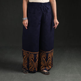 Bengal Kantha Hand Embroidered Cotton Palazzo 12