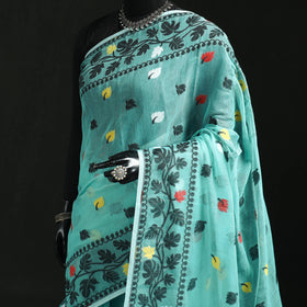 Silk Cotton Dhakai Jamdani Saree 20