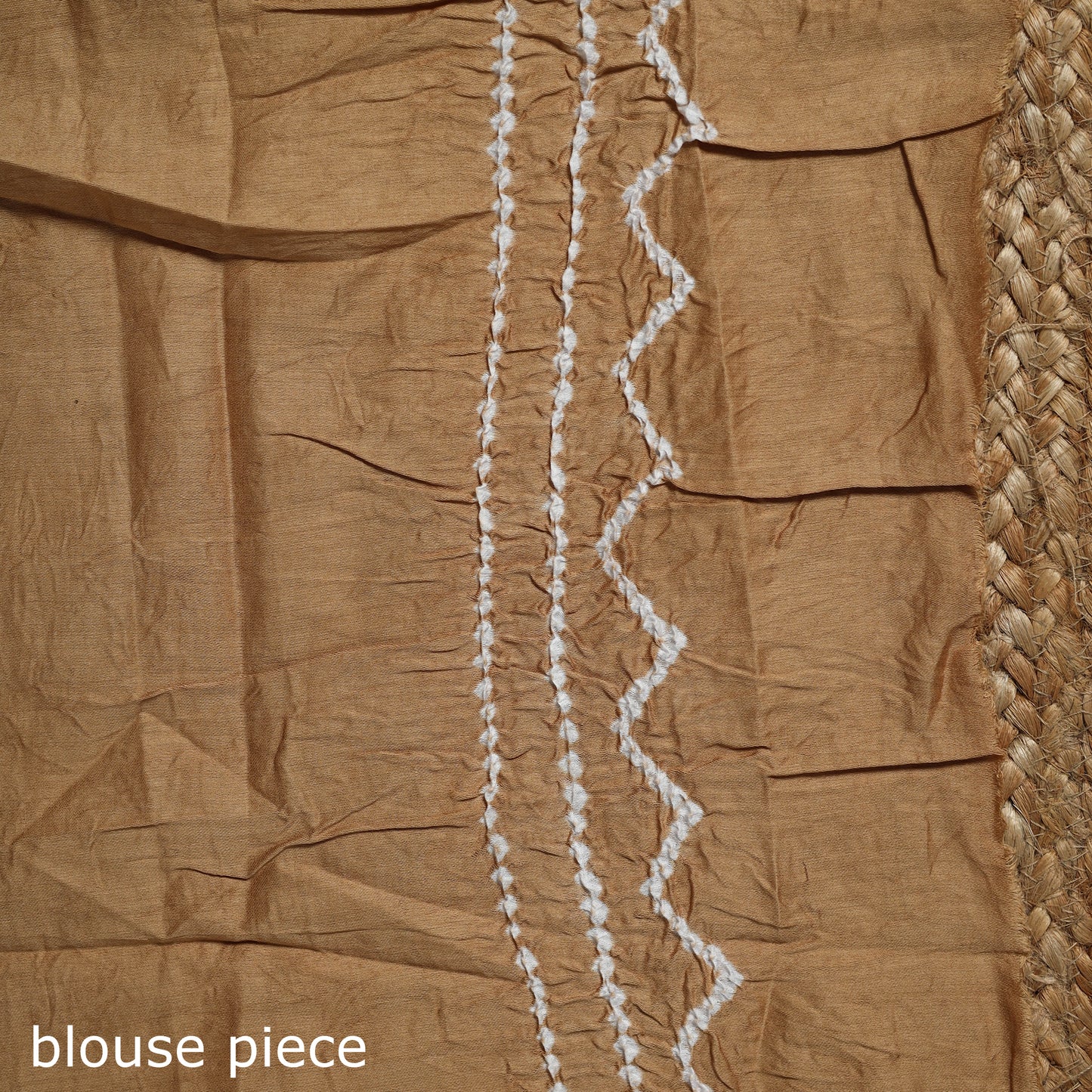 Pink - Kutch Tie-Dye Cotton Bandhani Saree with Blouse 08