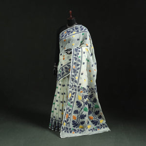 Silk Cotton Dhakai Jamdani Saree 21