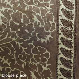 Bagru Hand Block Print Natural Dyed Modal Silk Saree 25