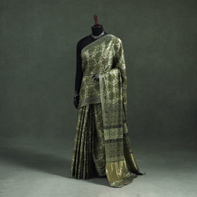 Bagru Hand Block Print Natural Dyed Modal Silk Saree 22