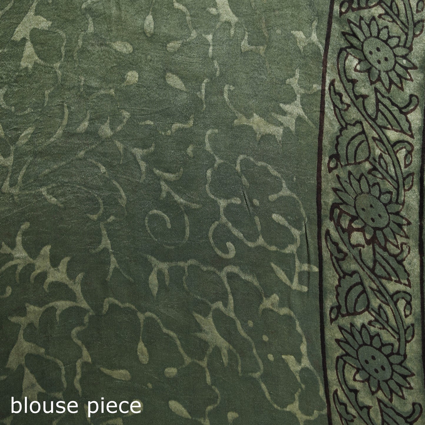 Bagru Hand Block Print Natural Dyed Modal Silk Saree 22