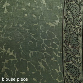 Bagru Hand Block Print Natural Dyed Modal Silk Saree 22