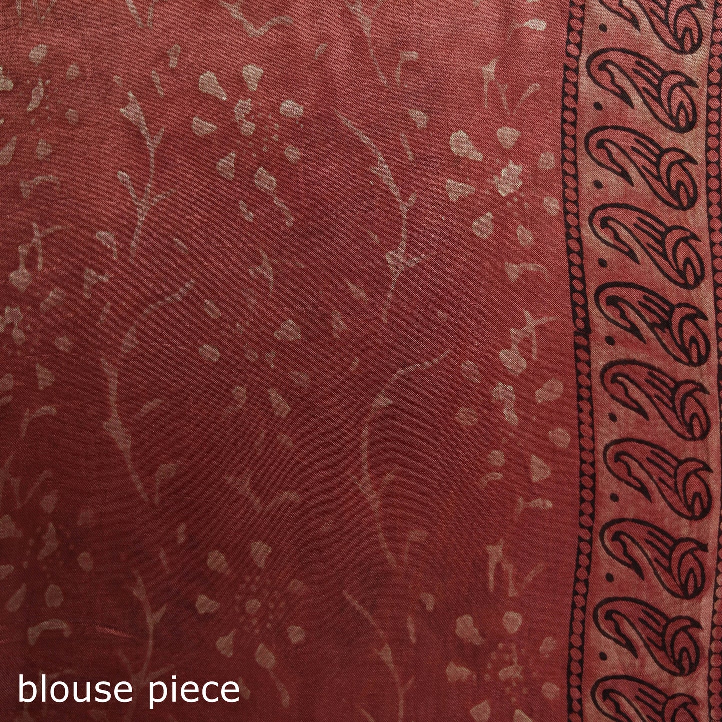 Bagru Hand Block Print Natural Dyed Modal Silk Saree 27