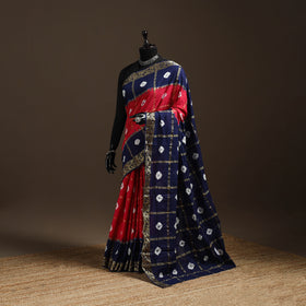 Red - Kutch Tie-Dye Cotton Bandhani Saree 28