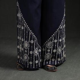 Bengal Kantha Hand Embroidered Cotton Palazzo 17