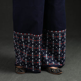 Bengal Kantha Hand Embroidered Cotton Palazzo 18