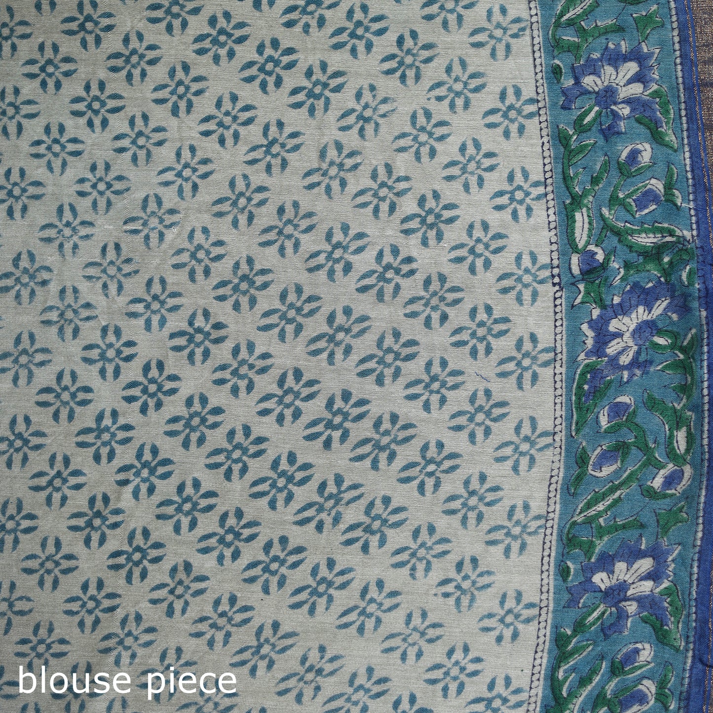 Sanganeri Hand Block Print Chanderi Silk Saree 30