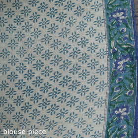 Sanganeri Hand Block Print Chanderi Silk Saree 30