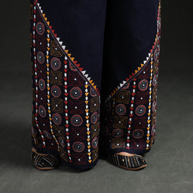 Bengal Kantha Hand Embroidered Cotton Palazzo 19