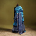 Blue - Shibori Tie-Dye Kota Doria Cotton Saree 54