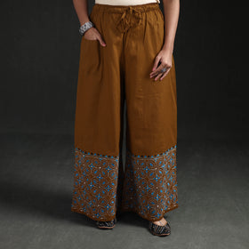 Bengal Kantha Hand Embroidered Cotton Palazzo 21