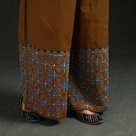 Bengal Kantha Hand Embroidered Cotton Palazzo 21