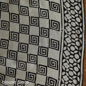 Bagru Hand Block Print Natural Dyed Chanderi Silk Saree 33