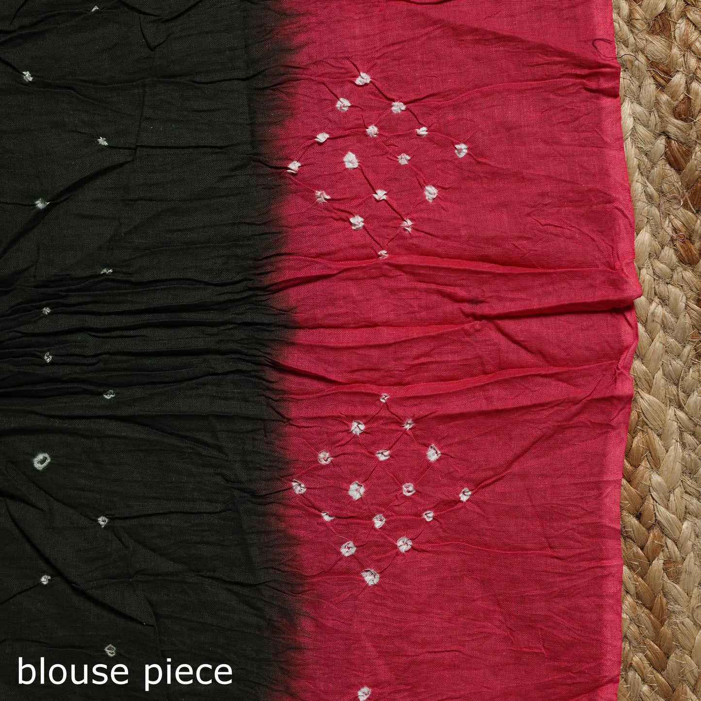 Green - Kutch Tie-Dye Cotton Bandhani Saree with Blouse 13