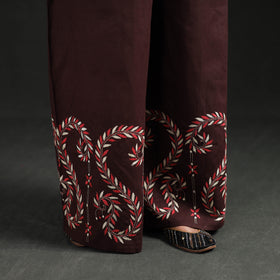 Bengal Kantha Hand Embroidered Cotton Palazzo 22
