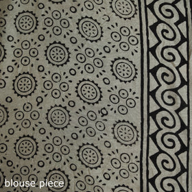 Bagru Hand Block Print Natural Dyed Chanderi Silk Saree 34