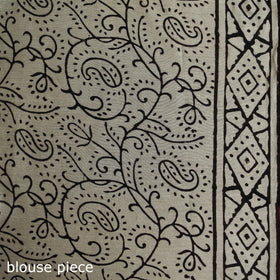Bagru Hand Block Print Natural Dyed Chanderi Silk Saree 35