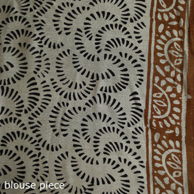 Bagru Hand Block Print Natural Dyed Chanderi Silk Saree 36