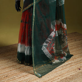 Multicolor - Shibori Tie-Dye Kota Doria Cotton Saree 59