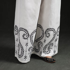 Bengal Kantha Hand Embroidered Cotton Palazzo 25
