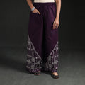 Bengal Kantha Hand Embroidered Cotton Palazzo 26