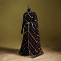 Black - Shibori Tie-Dye Kota Doria Cotton Saree 60