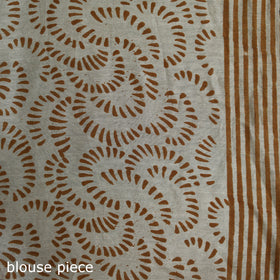 Bagru Hand Block Print Natural Dyed Chanderi Silk Saree 37