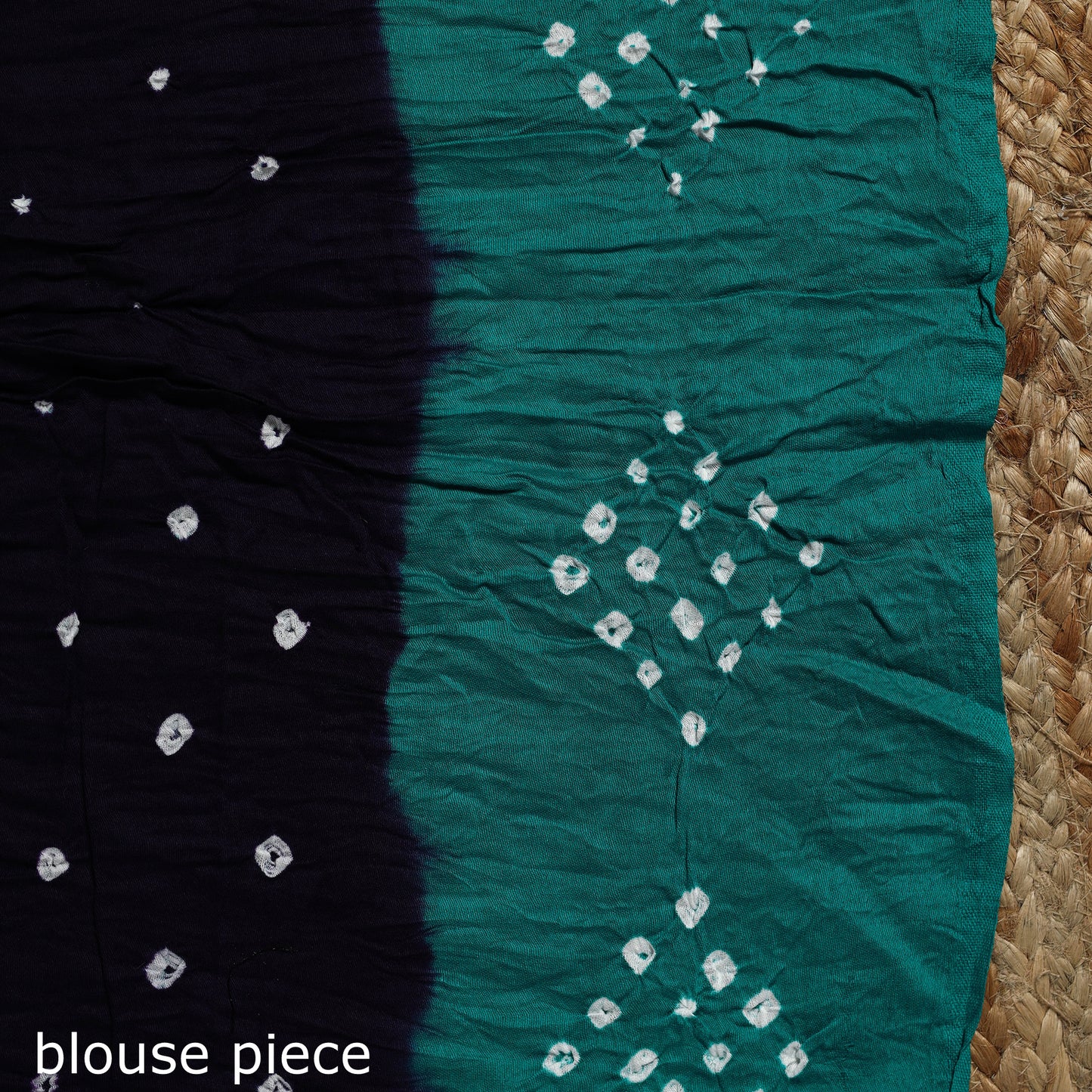 Blue - Kutch Tie-Dye Cotton Bandhani Saree with Blouse 15