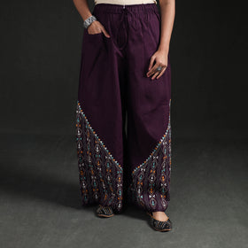 Bengal Kantha Hand Embroidered Cotton Palazzo 28