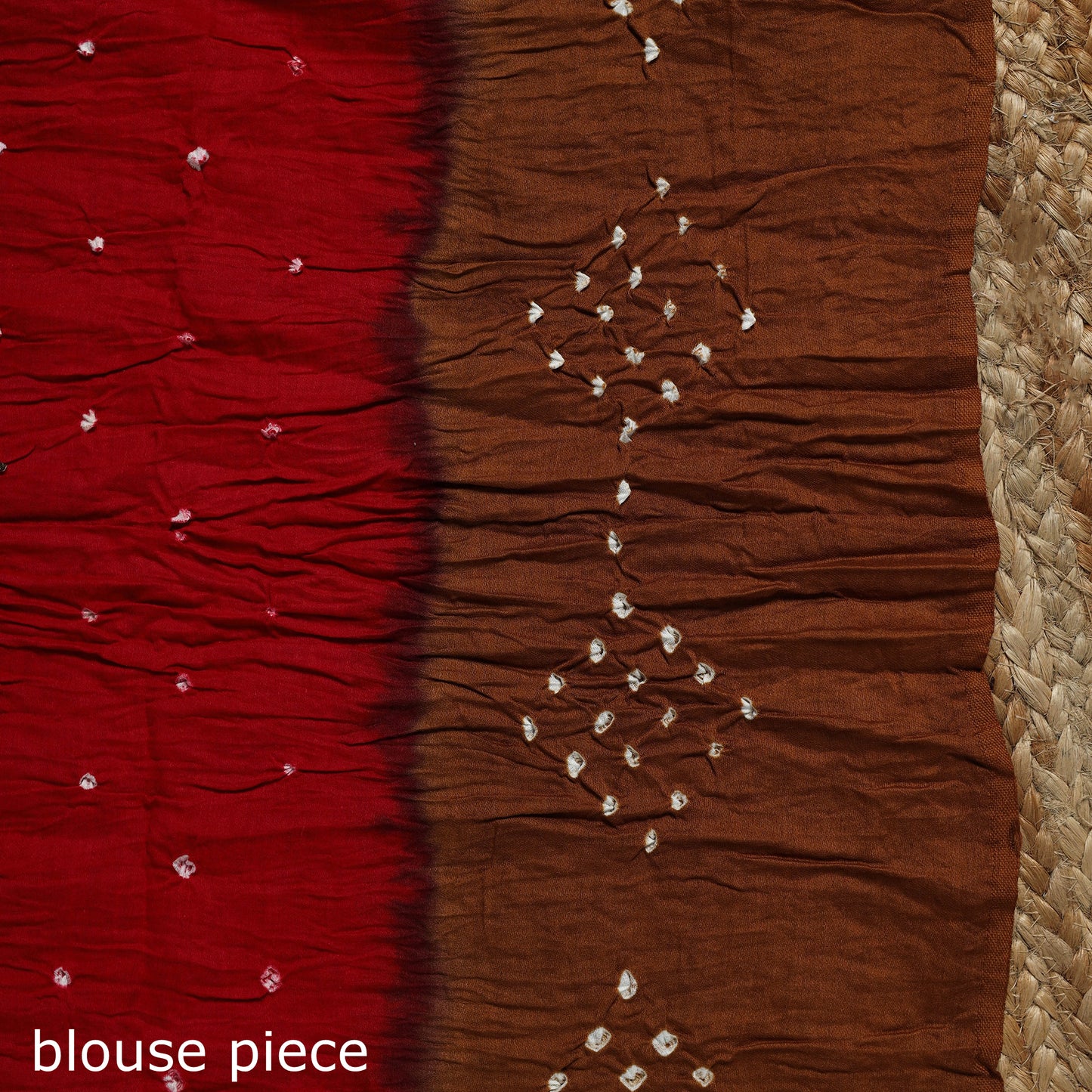 Red - Kutch Tie-Dye Cotton Bandhani Saree with Blouse 40